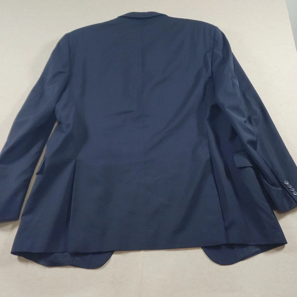 Joseph Abboud Mens Blazer 46L Navy Blue Super 120s Italian Wool Sport Coat USA